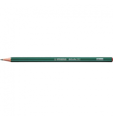 Bleistift STABILO Othello, 282, H&auml;rte 2H, 2,2mm-3mm, dunkelgr&uuml;n mit hellgr&uuml;nen Kantenstreifen