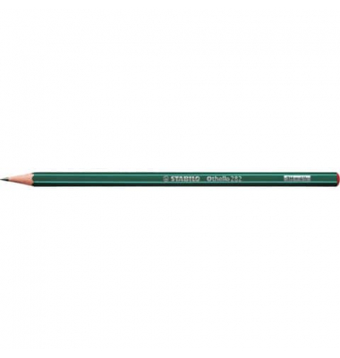 Bleistift STABILO Othello, 282, H&auml;rte 3H, 2,2mm-3mm, dunkelgr&uuml;n mit hellgr&uuml;nen Kantenstreifen
