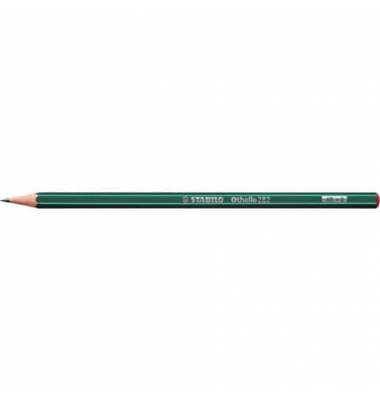 Bleistift STABILO Othello, 282, Härte 4B, 2,2mm-3,0mm, dunkelgrün mit hellgrünen Kantenstreifen
