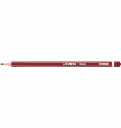 Bleistift STABILO Opéra, 285/HB, rot mit weißen Kantenstreifen, 2,2mm, HB