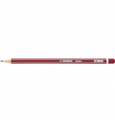 Bleistift STABILO Op&eacute;ra, 285/HB, H&auml;rte HB, 2,2mm, rot mit wei&szlig;en Kantenstreifen