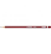Bleistift STABILO Opéra, 285/2B, rot mit weißen Kantenstreifen, 2,2mm, 2B