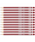 Bleistift STABILO Opéra, 285/2B, rot mit weißen Kantenstreifen, 2,2mm, 2B