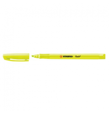 Textmarker STABILO flash, 555/24, gelb, 1-3,5mm Keilspitze