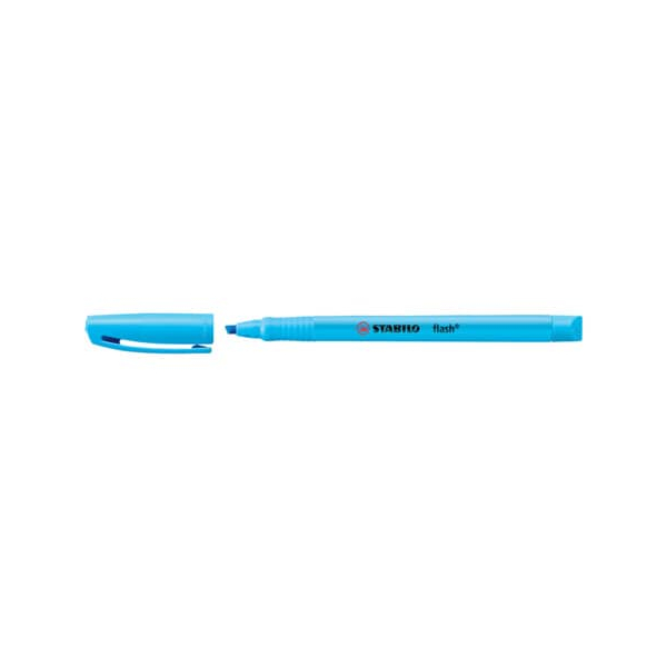 10 Stück Stabilo Textmarker STABILO flash, 555/31, blau, 1-3,5mm Keilspitze 4006381131254 Stabilo