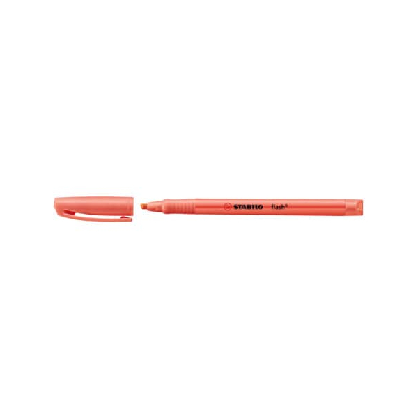 10 Stück Stabilo Textmarker STABILO flash, 555/40, rot, 1-3,5mm Keilspitze 4006381131315 Stabilo