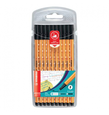 Fineliner-Set point 88, GB/8810-46, orange, wei&szlig;e Streifen (Schreibfarbe: schwarz), 0,4mm