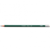 Bleistift STABILO Othello, 2988/B, H&auml;rte B, 2,2mm-3mm, dunkelgr&uuml;n mit hellgr&uuml;nen Kantenstreifen, mit Radiergummi