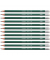 Bleistift STABILO Othello, 2988/B, dunkelgrün mit hellgrünen Kantenstreifen, 2,2mm-3,0mm, B