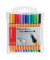 Fineliner-Set point 88 mini, 688/12-1, orange, wei&szlig;e Streifen (Schreibfarbe: 12-farbig sortiert), 0,4mm