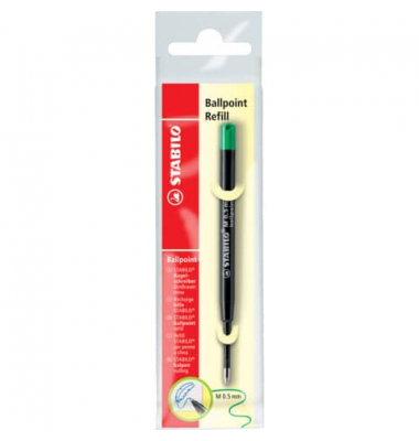 Kugelschreibermine STABILO Ballpoint Refill 2/036-02, gr&uuml;n, 0,5mm, Gro&szlig;raummine