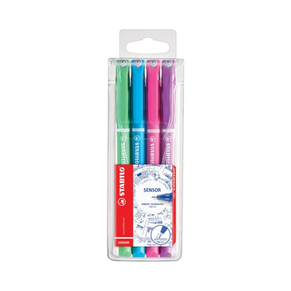 5 Stück Stabilo Fineliner Sensor 4ST sortiert 4006381491921 Stabilo 4 Stück