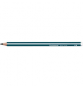 Bleistift STABILO Trio dick, 399/HB, H&auml;rte HB, 3,15mm, petrol mit wei&szlig;en Kantenstreifen