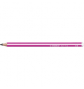 Bleistift STABILO Trio dick, 399/01-HB, pink mit weißen Kantenstreifen, 3,15mm, HB
