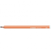 Bleistift STABILO Trio dick, 399/03-HB, H&auml;rte HB, 3,15mm, orange mit wei&szlig;en Kantenstreifen