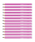 Bleistift STABILO Trio dick, 399/01-2B, pink mit weißen Kantenstreifen, 3,15mm, 2B