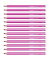 Bleistift STABILO Trio dick, 399/01-2B, pink mit weißen Kantenstreifen, 3,15mm, 2B