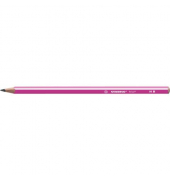 Bleistift STABILO Trio, 369/01-HB, Härte HB, 2,2mm, pink mit weißen Kantenstreifen