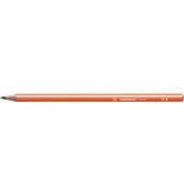 Bleistift STABILO Trio, 369/03-HB, Härte HB, 2,2mm, orange mit weißen Kantenstreifen