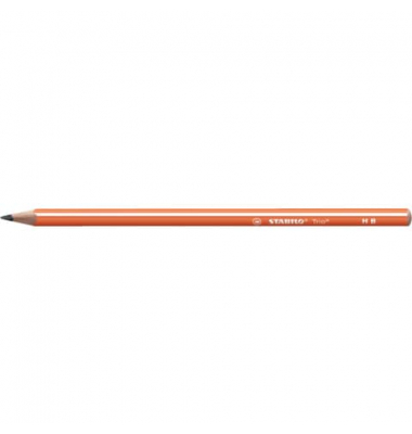 Bleistift STABILO Trio, 369/03-HB, orange mit weißen Kantenstreifen, 2,2mm, HB