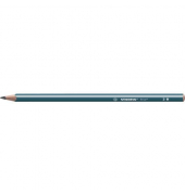 Bleistift STABILO Trio, 369/2B, petrol mit weißen Kantenstreifen, 2,2mm, 2B