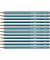 Bleistift STABILO Trio, 369/2B, petrol mit weißen Kantenstreifen, 2,2mm, 2B