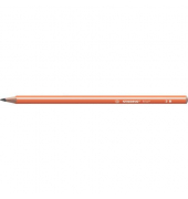 Bleistift STABILO Trio, 369/03-2B, Härte 2B, 2,2mm, orange mit weißen Kantenstreifen