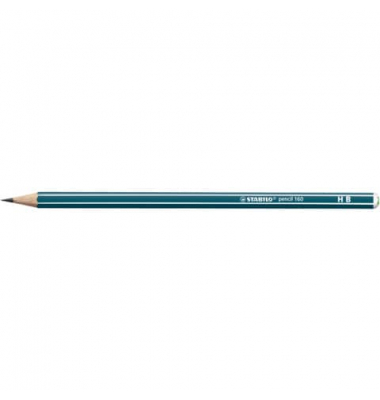 Bleistift STABILO pencil 160, 160/HB, Härte HB, 2,2mm, petrol