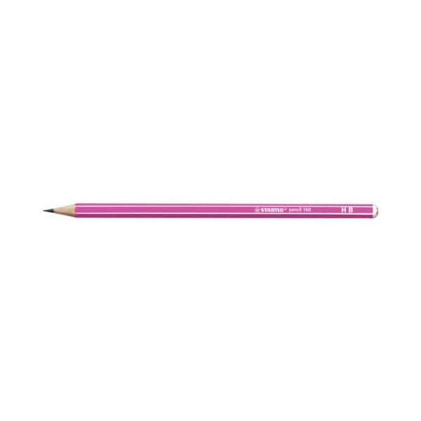 12 Stück Stabilo Bleistift STABILO pencil 160, 160/01-HB, Härte HB, 2,2mm, pink 4006381502030 Stabilo