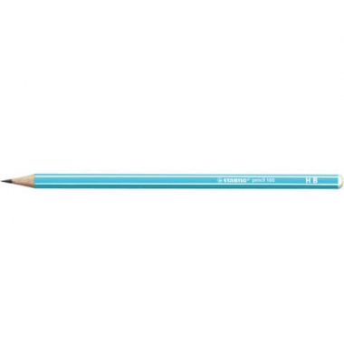 Bleistift STABILO pencil 160, 160/02-HB, hellblau, 2,2mm, HB