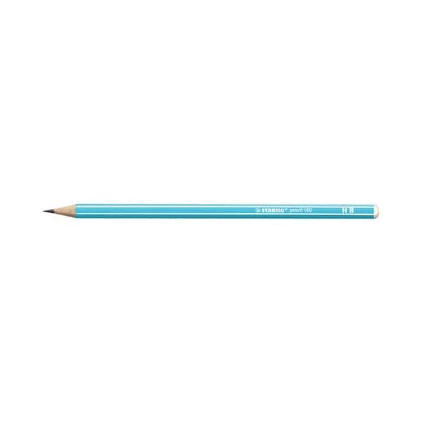 12 Stück Stabilo Bleistift STABILO pencil 160, 160/02-HB, Härte HB, 2,2mm, hellblau 4006381502061 Stabilo