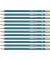Bleistift STABILO pencil 160, 2160/HB, H&auml;rte HB, 2,2mm, petrol, mit Radiergummi
