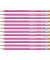 Bleistift STABILO pencil 160, 2160/01-HB, Härte HB, 2,2mm, pink, mit Radiergummi