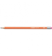 Bleistift STABILO pencil 160, 2160/03-HB, Härte HB, 2,2mm, orange, mit Radiergummi