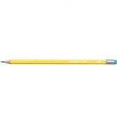 Bleistift STABILO pencil 160, 2160/05-HB, Härte HB, 2,2mm, gelb, mit Radiergummi