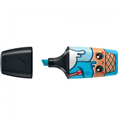 Textmarker STABILO BOSS MINI Sweet Friends Edition, 07/31-8, blau, 2-5mm Keilspitze