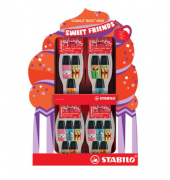 Textmarker-Set STABILO BOSS MINI Sweet Friends Edition Display, 07/96-08, Display, farbig sortiert, 2-5mm Keilspitze