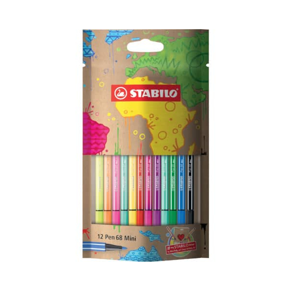 6 x Stabilo Premium-Filzstift Pen 68 myStabilodesign Edition VE=12 Far