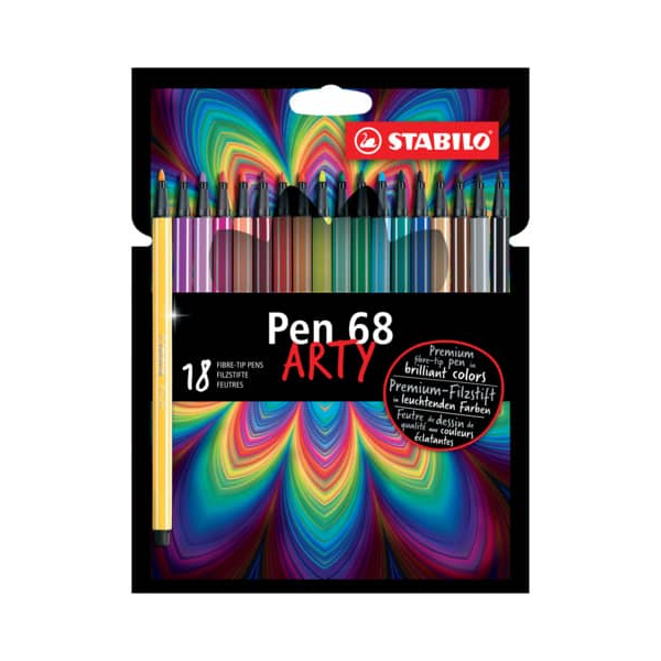 6 Stück Stabilo Faserschreiberetui 18ST Pen68 ARTY 4006381547024 Stabilo 18 Stück