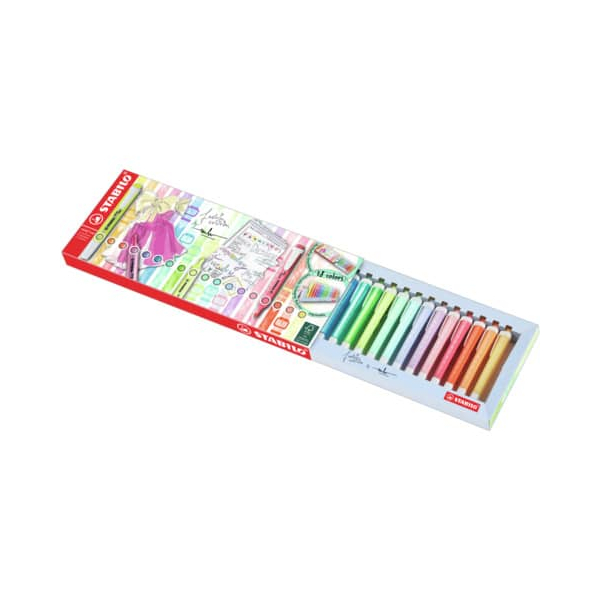 5 Stück Stabilo Textmarker STABILO swing cool, 275/18-01-5, Etui, 18er Tischset (8 Leuchtfarben/10 Pastellfarben), 1-4mm Keilspitze 400638156599 18 Stück