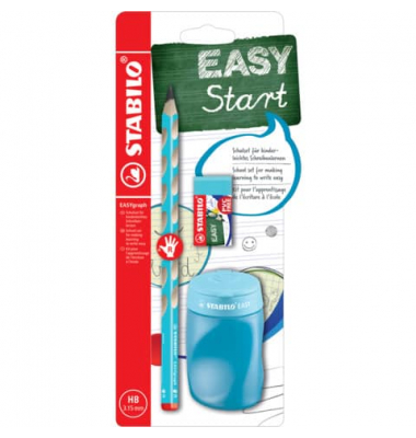 Schreibgeräteset STABILO EASYgraph, B-56679-3, blau, 3,15mm, HB