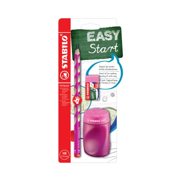 3 Stück Stabilo Schreibgeräteset STABILO EASYgraph, B-56681-3, pink, 3,15mm, HB 4006381566810 Stabilo 3 Stück