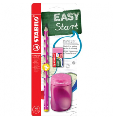 Schreibgeräteset EASYgraph Schul-Set, B-56685-3, pink, 3,15mm, HB