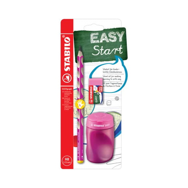 3 Stück Stabilo Schreibgeräteset EASYgraph Schul-Set, B-56685-3, pink, 3,15mm, HB 4006381566858 Stabilo 3 Stück