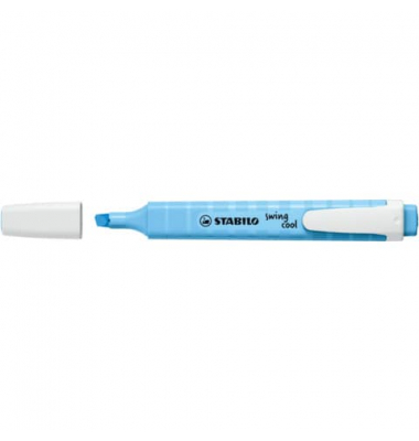 Textmarker STABILO swing cool, 275/112-8, himmlisches blau, 1+4mm Keilspitze