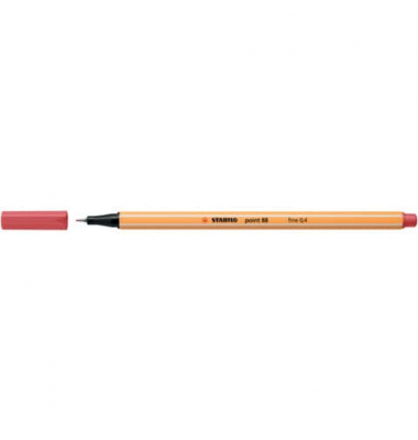 Fineliner point 88, 88/47, orange, wei&szlig;e Streifen (Schreibfarbe: rostrot), 0,4mm