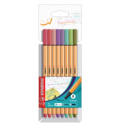 Fineliner-Set point 88, 88/8-04, orange, wei&szlig;e Streifen (Schreibfarbe: 8-farbig sortiert), 0,4mm