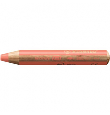 Buntstifte STABILO woody 3 in 1, 880/301, rot, rund, jumbo