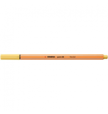 Fineliner point 88, 88/23, orange, wei&szlig;e Streifen (Schreibfarbe: hellgelb), 0,4mm