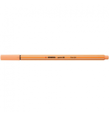 Fineliner point 88, 88/25, orange, wei&szlig;e Streifen (Schreibfarbe: hellorange), 0,4mm